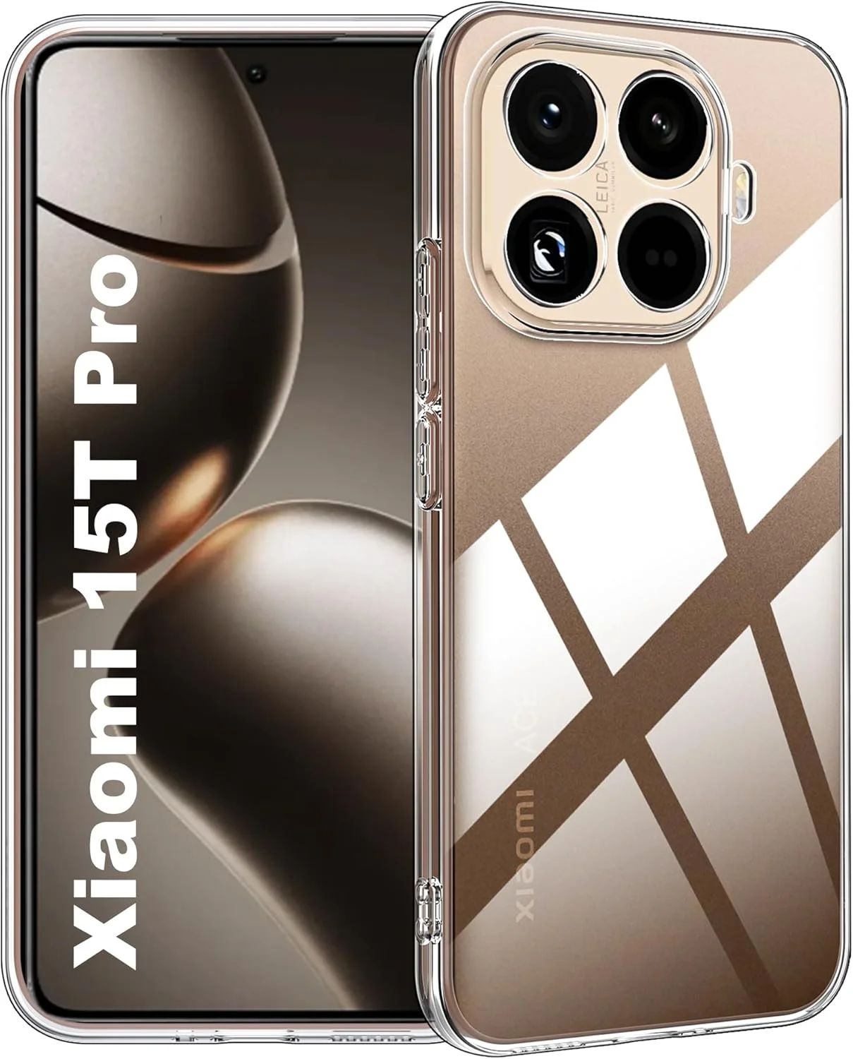 قاب محافظ گوشی شیائومی 15T Pro، کیفیت بالا، ساخته شده از مواد PC، مقاوم در برابر خراش، محافظت کامل و انعطاف پذیر، ضد لغزش و شفاف