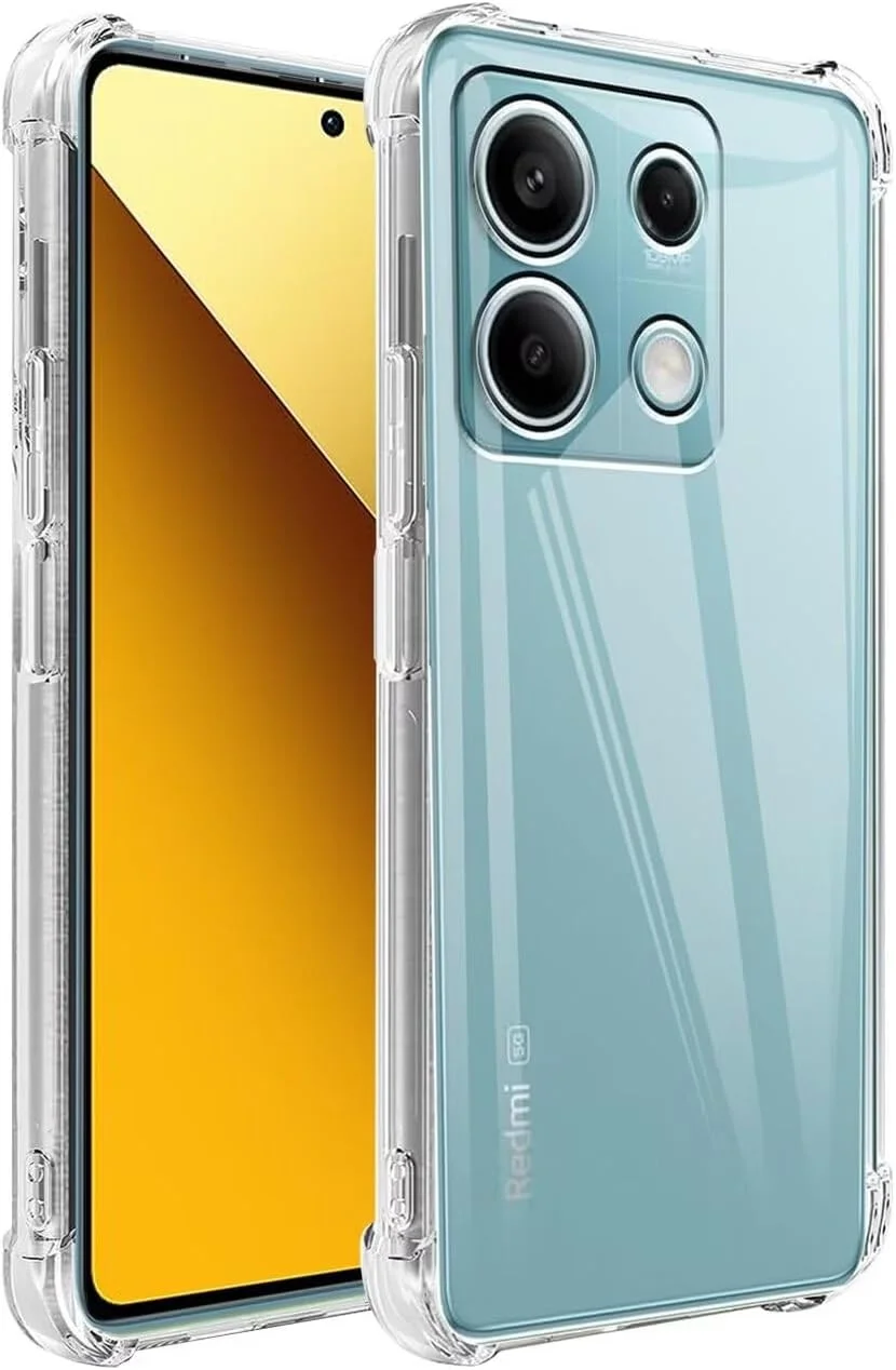 قاب محافظ گوشی شیائومی ردمی نوت 13 4G، مدل 23129RAA4G، مناسب دختران و بانوان، کاور محافظ ژله ای شفاف و باریک از جنس TPU نرم و انعطاف پذیر