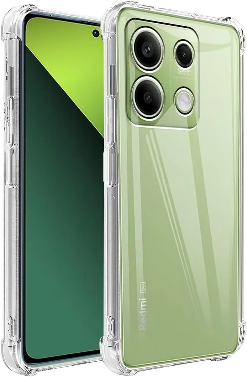 کاور محافظ گوشی ردمی نوت 13 پرو 4G، کاور پوکو M6 پرو 4G مدل 23117RA68G مناسب دختران و بانوان، کاور محافظ گوشی باریک، شفاف، نرم و انعطاف پذیر از جنس TPU برای شیائومی ردمی نوت 13 پرو 4G - شفاف