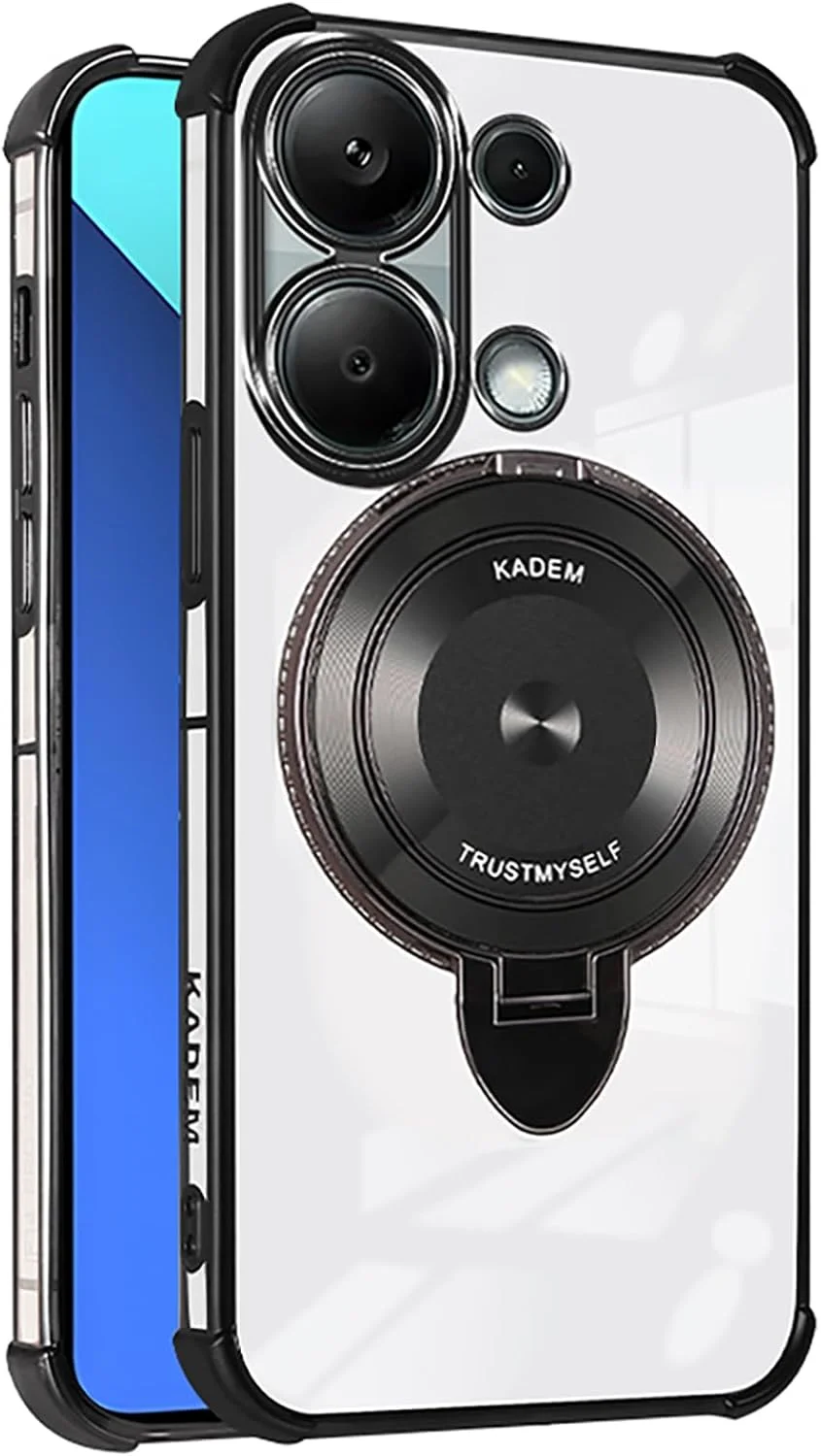 کاور شفاف محافظ گوشی شیائومی ردمی نوت 13 پرو 4G، محافظت نظامی، باریک، ضد ضربه، TPU، ضد خش، مناسب برای شیائومی ردمی نوت 13 پرو 4G / پوکو M6 پرو 4G - رنگ مشکی