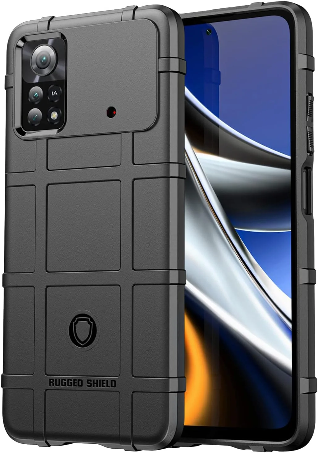 قاب محافظ باریک گوشی برای شیائومی پوکو X4 پرو 5G، قاب بادوام و مقاوم با محافظت در برابر ضربه در سطح نظامی، تست شده در برابر سقوط و پوشش محافظ لنز دوربین برای شیائومی پوکو X4 پرو 5G، مشکی HD