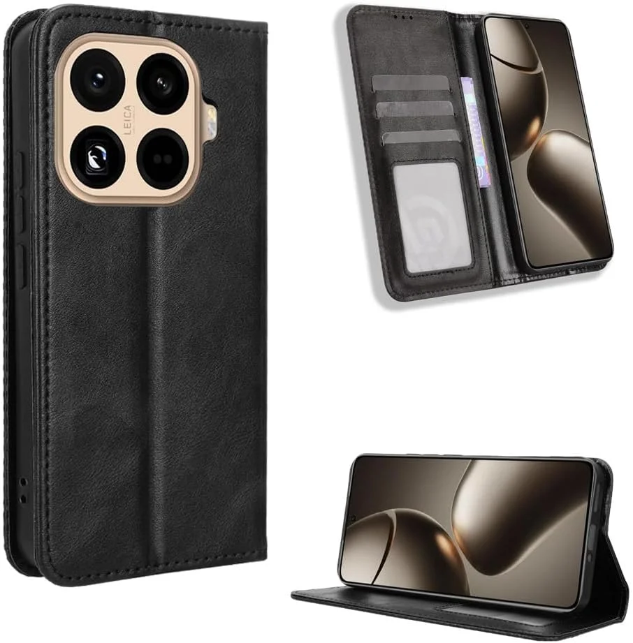 کاور محافظ چرمی گوشی شیائومی 15T Pro - مشکی