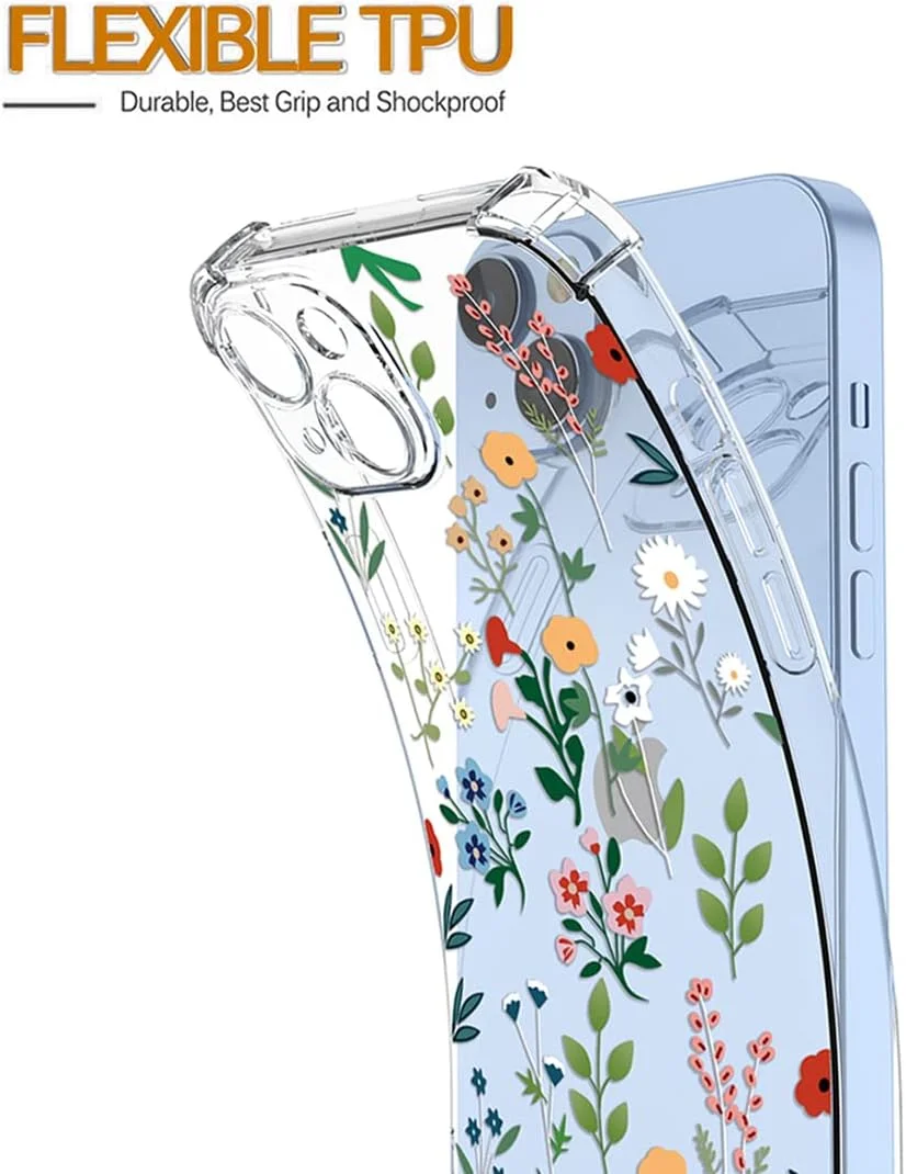 قاب محافظ گوشی ردمی 10، قاب محافظ ردمی 10 پرایم 21121119SG، شفاف با طرح باغ گل، TPU جاذب ضربه، باریک، طرح گل و گیاه، کاور محافظ پشت گوشی برای شیائومی ردمی 10، طرح بهاری
