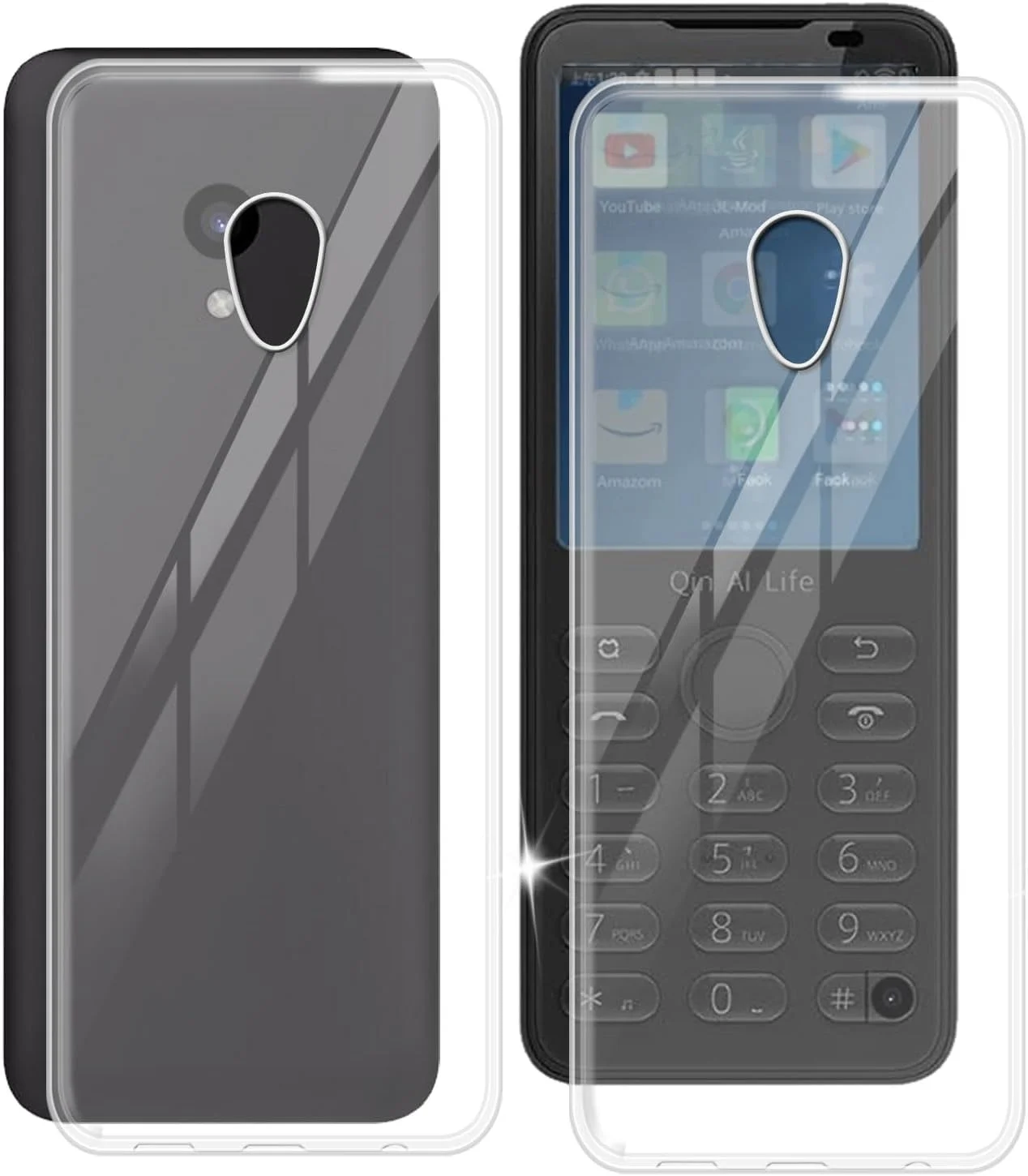 کاور محافظ ژله ای شفاف گوشی شیائومی Qin F21 Pro/Plus، ضد ضربه و ضد لغزش، بسیار نازک - [2 عدد]