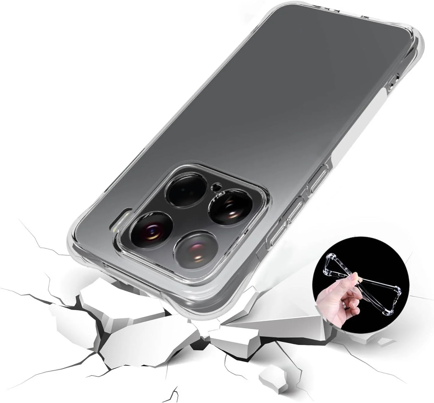 قاب محافظ گوشی شیائومی 15، ضد خش، شفاف، ضد زرد شدن، ضد ضربه و باریک مناسب برای شیائومی 15 با اندازه 6.36 اینچ