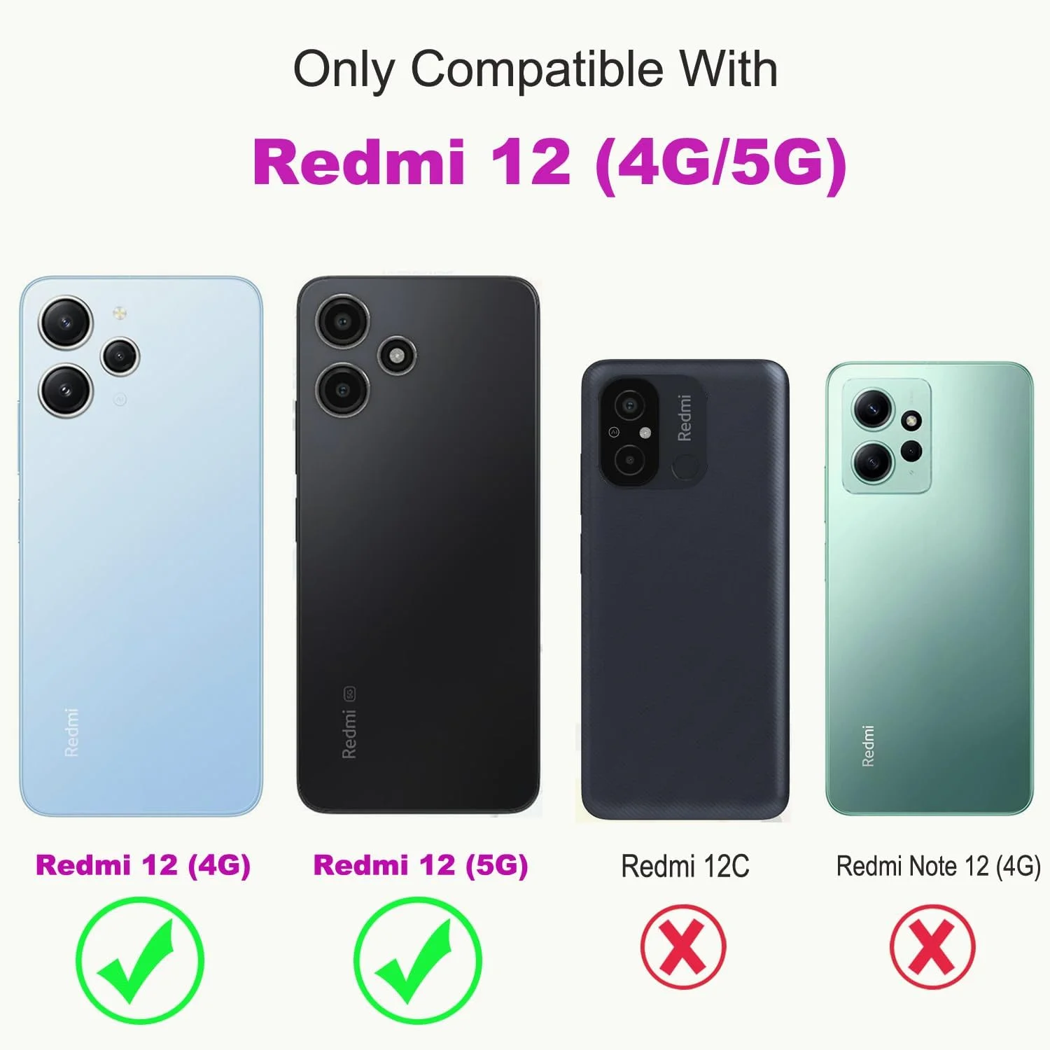 قاب محافظ گوشی شیائومی ردمی 12 4G LTE/5G به همراه محافظ صفحه نمایش، کاور گوشی ردمی 12 با پایه نگهدارنده انگشتی مغناطیسی، مقاوم و بادوام سازگار با ردمی 12 5G (سبز)