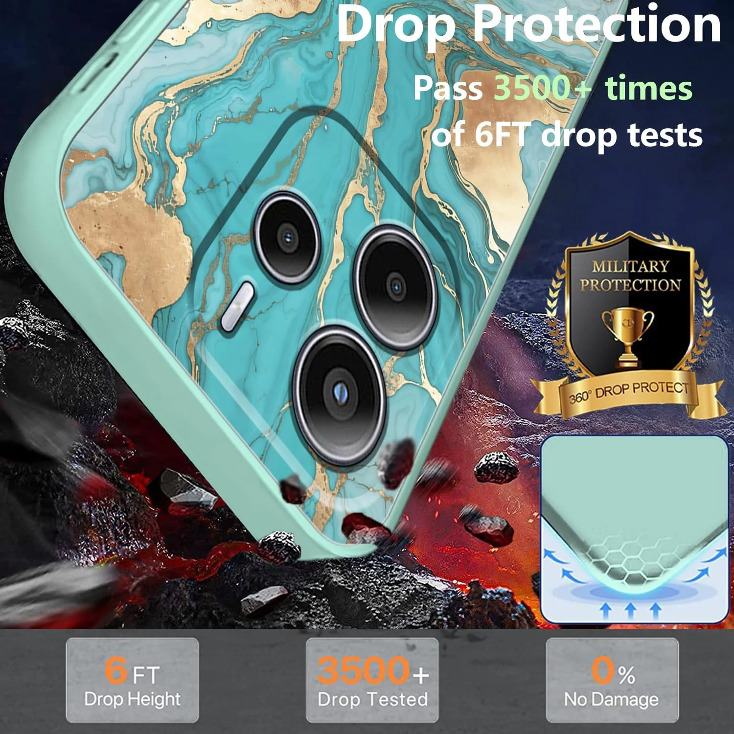 قاب سیلیکونی باریک طرح سنگ مرمر محافظ ضد ضربه گوشی موبایل شیائومی ردمی نوت 14 4G به همراه بند و پوشش ضربه گیر (آبی روشن) قاب سیلیکونی باریک طرح سنگ مرمر محافظ ضد ضربه گوشی موبایل شیائومی ردمی نوت 14 4G به همراه بند و پوشش ضربه گیر (آبی روشن)