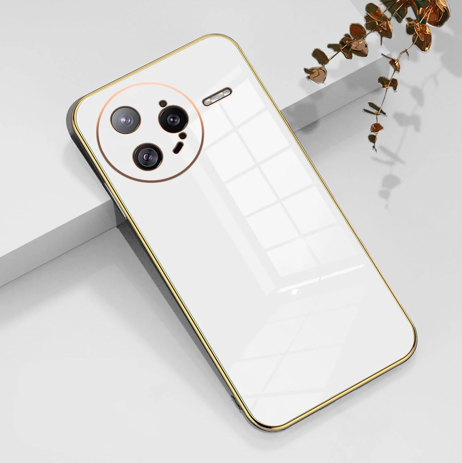قاب محافظ گوشی شیائومی پوکو F7 Ultra، طراحی زیبا برای خانم ها، آقایان و دختران، روکش لوکس، باریک، مقاوم در برابر ضربه، بامپر سیلیکونی (سفید)