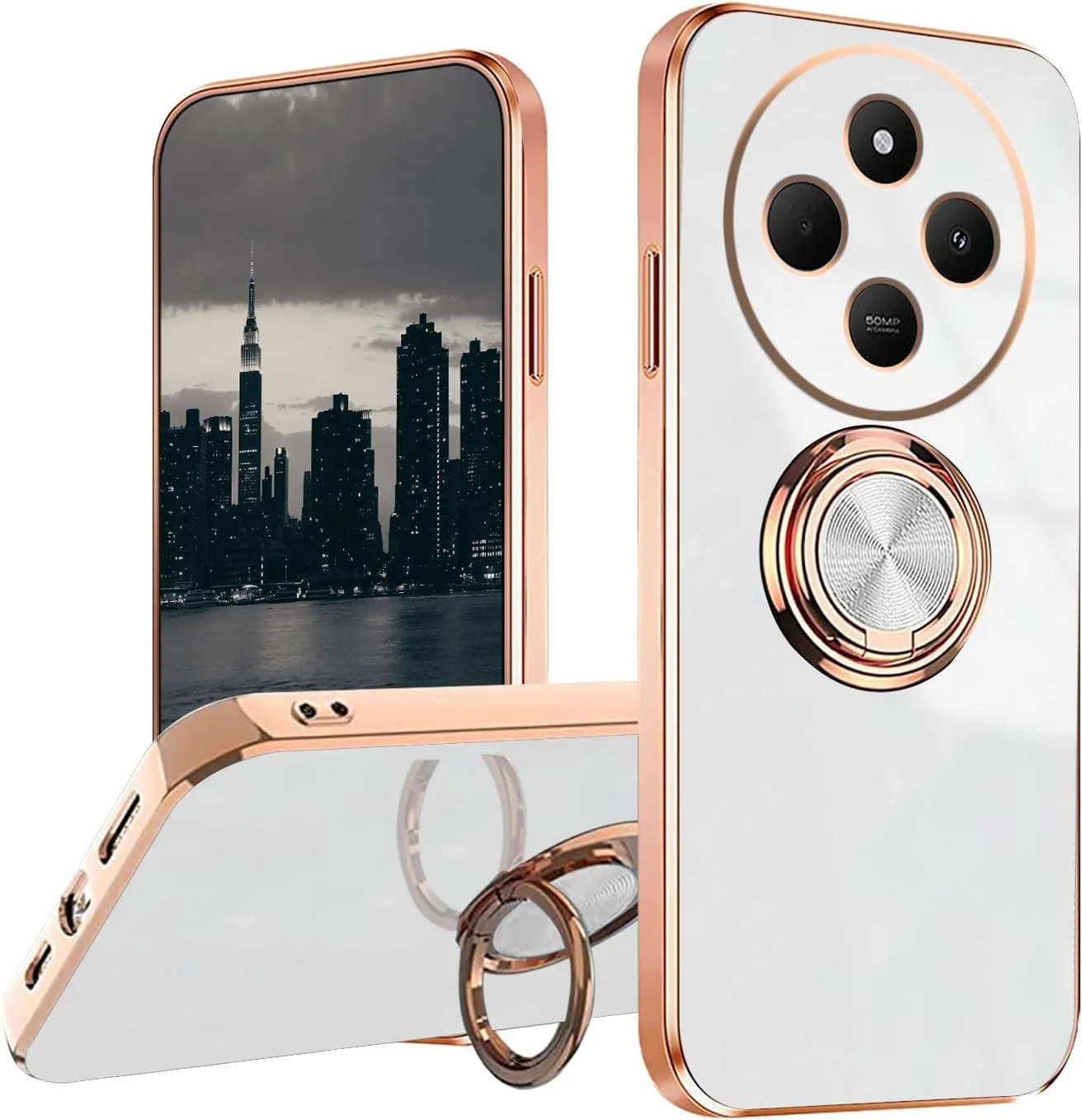 قاب گوشی شیائومی پوکو C75 با استند مغناطیسی، کاور سیلیکونی گوشی پوکو C75 با حلقه نگهدارنده، ضد ضربه، باریک، روکش لوکس و محافظ بامپر (سفید) قاب گوشی شیائومی پوکو C75 با استند مغناطیسی، کاور سیلیکونی گوشی پوکو C75 با حلقه نگهدارنده، ضد ضربه، باریک، روکش لوکس و محافظ بامپر (سفید)