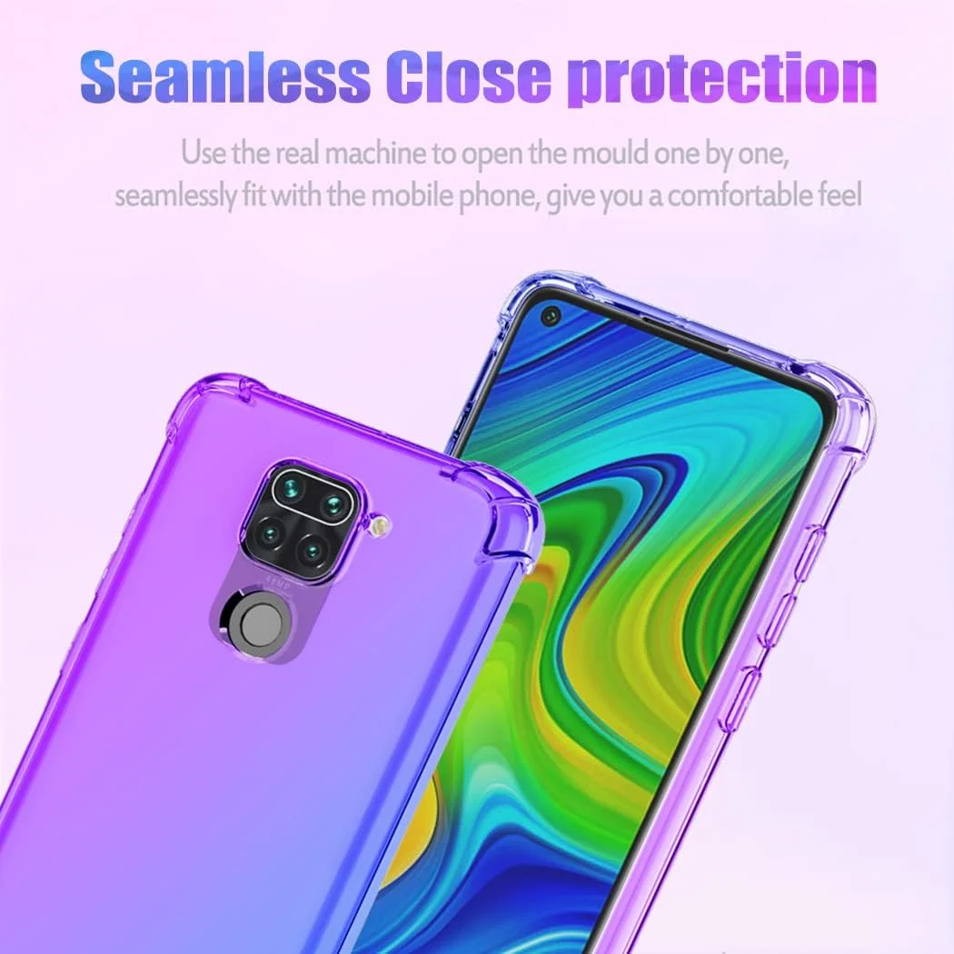 قاب محافظ گوشی شیائومی ردمی نوت 9 / ردمی 10X 4G مدل M2003J15SC، دخترانه، طرح گرادیانی باریک، ضد خش، جنس TPU نرم، ضد ضربه، محافظ قاب محافظ گوشی شیائومی ردمی نوت 9 / ردمی 10X 4G مدل M2003J15SC، دخترانه، طرح گرادیانی باریک، ضد خش، جنس TPU نرم، ضد ضربه، محافظ