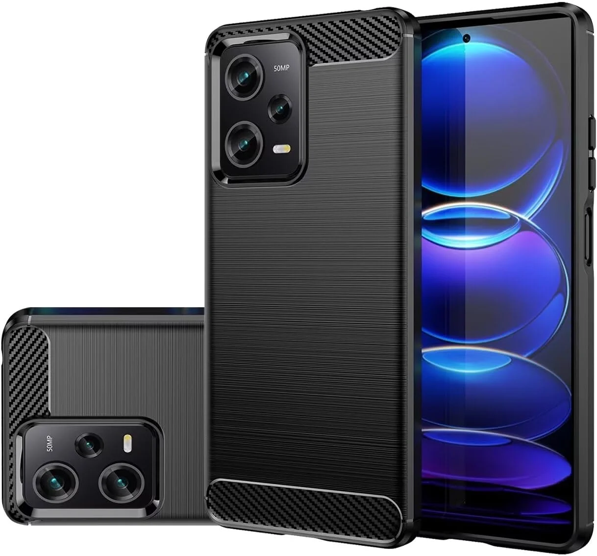 کاور محافظ گوشی شیائومی ردمی نوت 12 پرو 5G / نوت 12 پرو اسپید / پوکو X5 پرو 5G، کاور نازک فیبر کربنی TPU نرم ضد ضربه