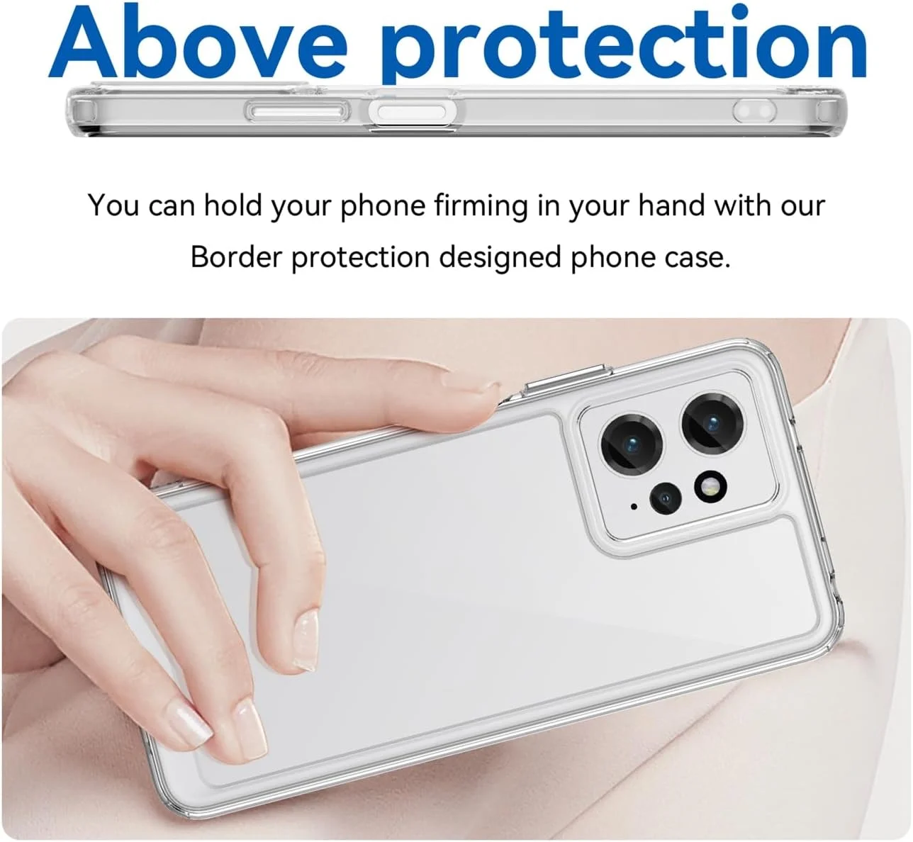 کاور شفاف برای گوشی ردمی نوت 12 4G مدل 23021RAAEG به همراه محافظ صفحه نمایش، ضد خش، ضد ضربه، ساخته شده از PC سخت شفاف و بامپر TPU محافظ برای گوشی شیائومی ردمی نوت 12 4G