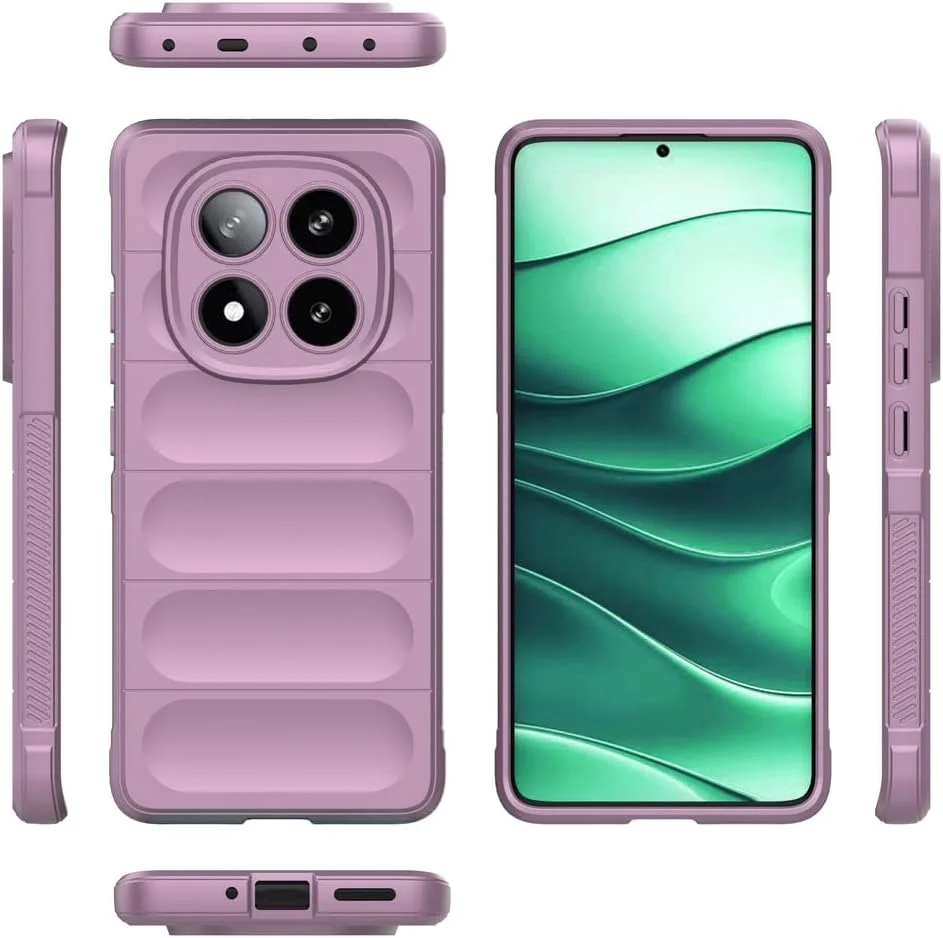 کاور محافظ گوشی شیائومی ردمی نوت 14 پرو 5G، کاور نرم TPU سازگار با گوشی شیائومی پوکو X7 5G مدل 24095PCADG، بنفش