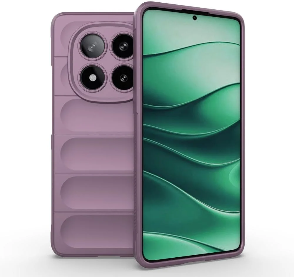 کاور محافظ گوشی شیائومی ردمی نوت 14 پرو 5G، کاور نرم TPU سازگار با گوشی شیائومی پوکو X7 5G مدل 24095PCADG، بنفش