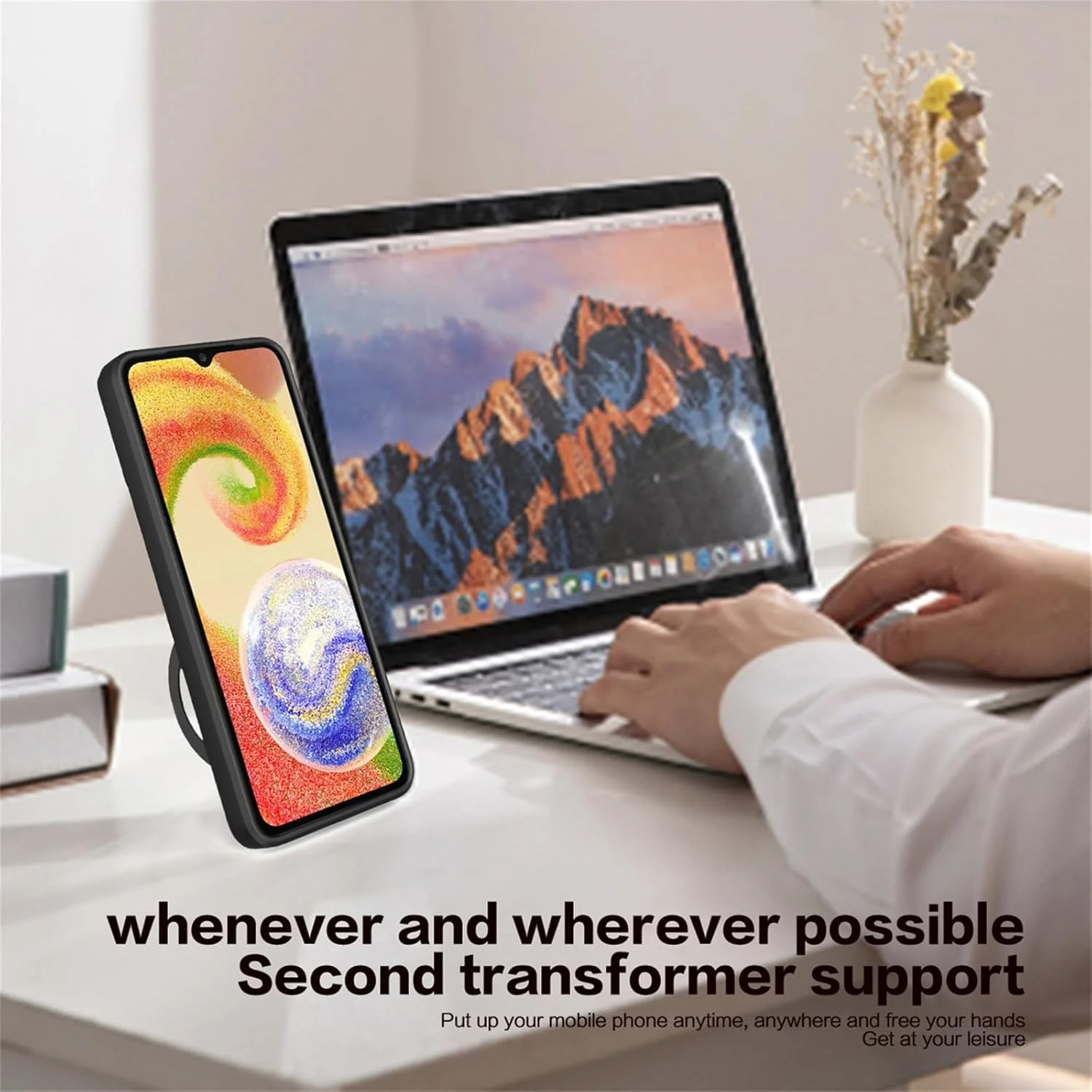 قاب محافظ گوشی شیائومی 15T Pro با حلقه مغناطیسی، پوشش مقاوم در برابر ضربه و لغزش لنز دوربین مدل JS-مشکی