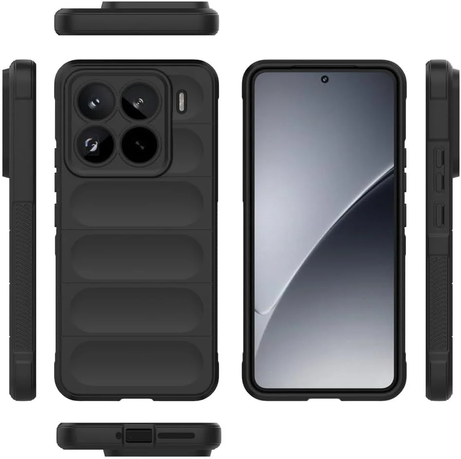 کاور محافظ گوشی سازگار با شیائومی 15 پرو، کاور نرم TPU مشکی رنگ سازگار با گوشی موبایل شیائومی 15 پرو 5G مدل 2410DPN6CC