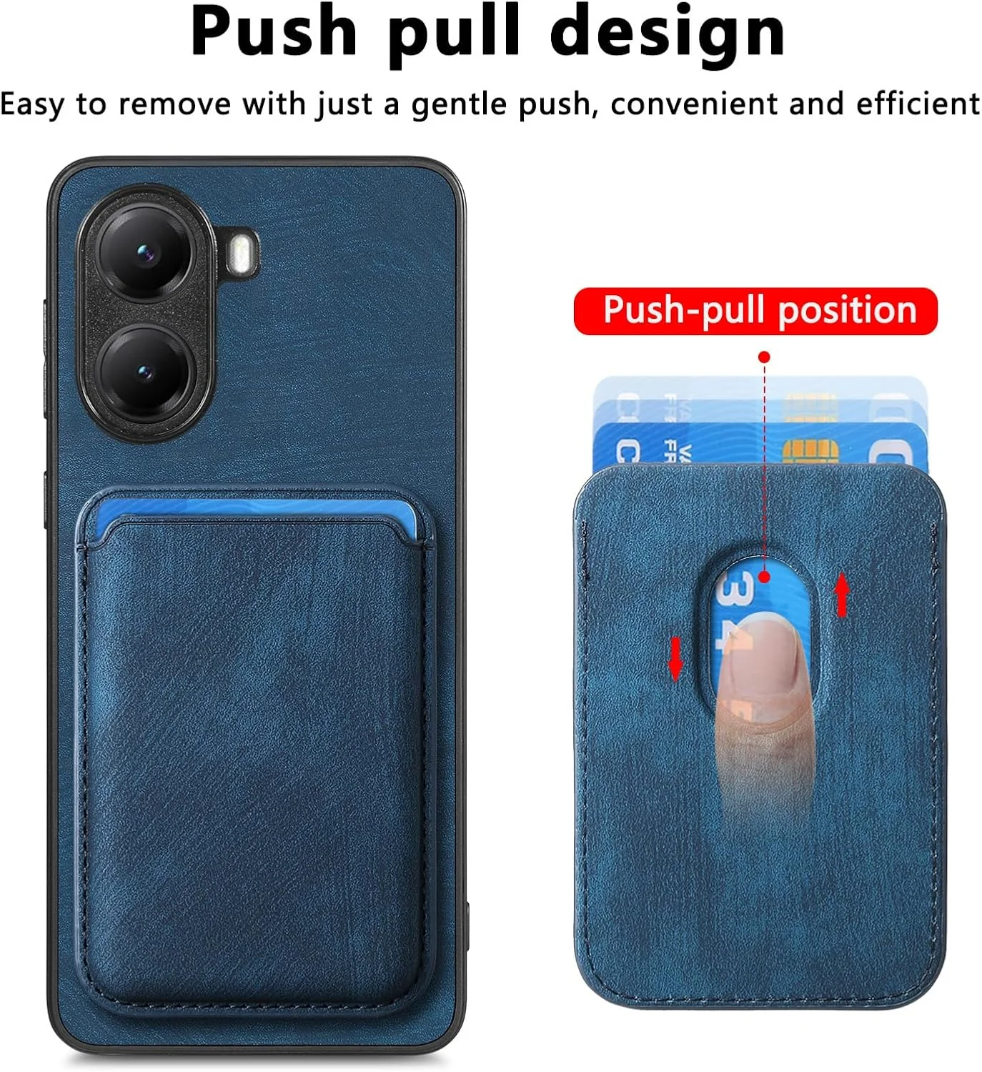 کیف پول مغناطیسی برای شیائومی پوکو X7 پرو، جا کارتی جداشدنی، روکش چرمی PU باریک و مقاوم در برابر ضربه و خراش برای شیائومی پوکو X7 پرو TCK-Retro مشکی