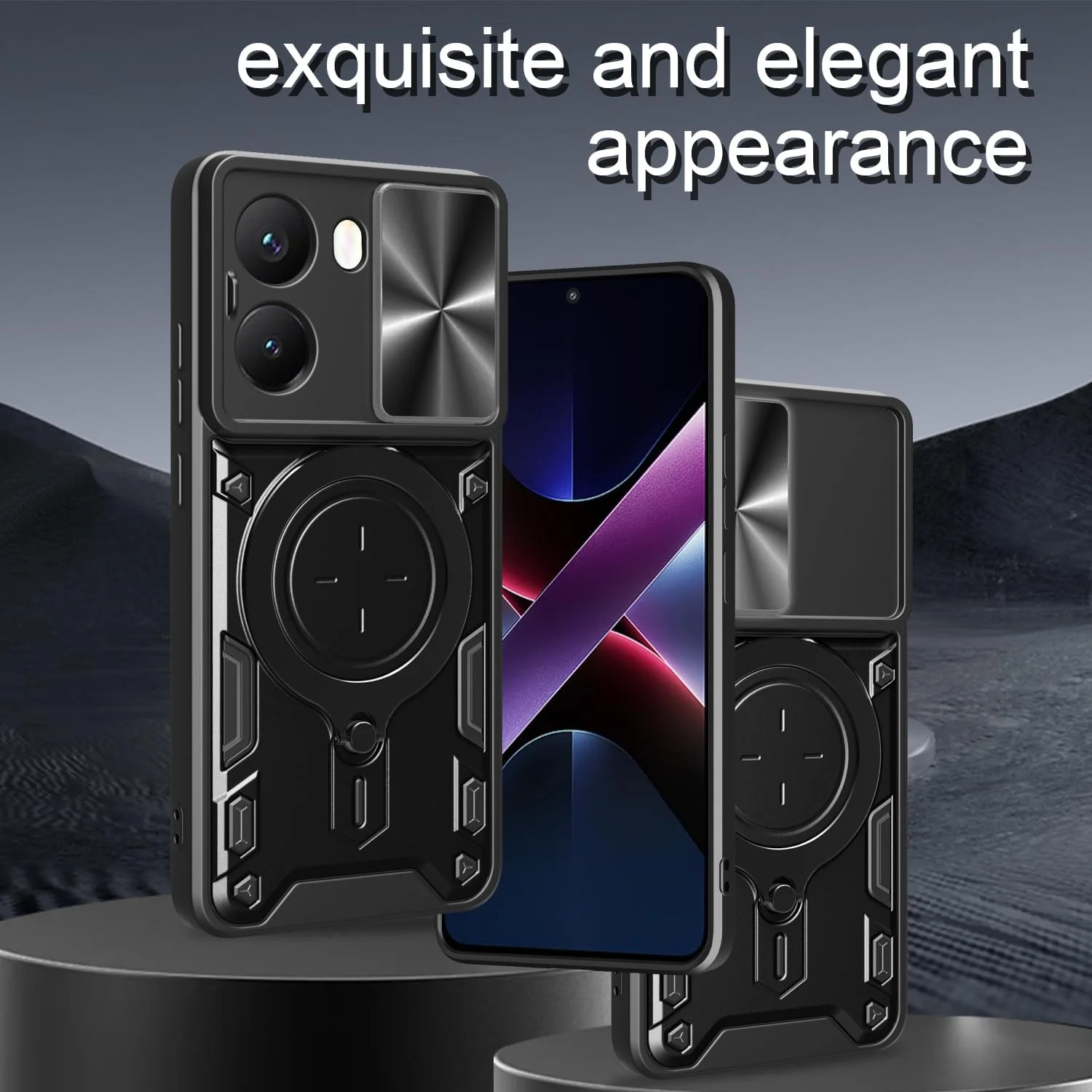 کاور محافظ سازگار با گوشی شیائومی پوکو X7 پرو 5G، دارای پوشش کشویی لنز دوربین، سازگار با گوشی شیائومی ردمی توربو 4 5G - مشکی کاور محافظ سازگار با گوشی شیائومی پوکو X7 پرو 5G، دارای پوشش کشویی لنز دوربین، سازگار با گوشی شیائومی ردمی توربو 4 5G - مشکی