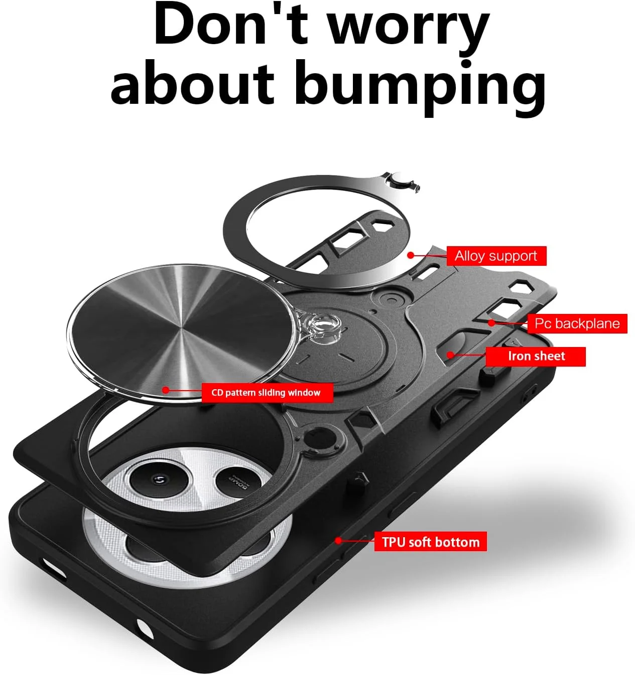 کاور محافظ سازگار با گوشی شیائومی 13 Ultra، دارای پوشش کشویی لنز دوربین، سازگار با شیائومی 13 Ultra مدل 2304FPN6DC 2304FPN6DG - مشکی