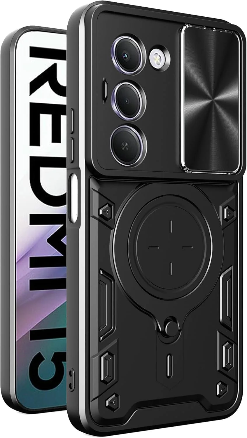 کاور محافظ گوشی سازگار با REDMI 15 4G (171mm)، دارای پوشش کشویی لنز دوربین، سازگار با گوشی موبایل Xiaomi Redmi 15 5G (171mm)، مشکی کاور محافظ گوشی سازگار با REDMI 15 4G (171mm)، دارای پوشش کشویی لنز دوربین، سازگار با گوشی موبایل Xiaomi Redmi 15 5G (171mm)، مشکی