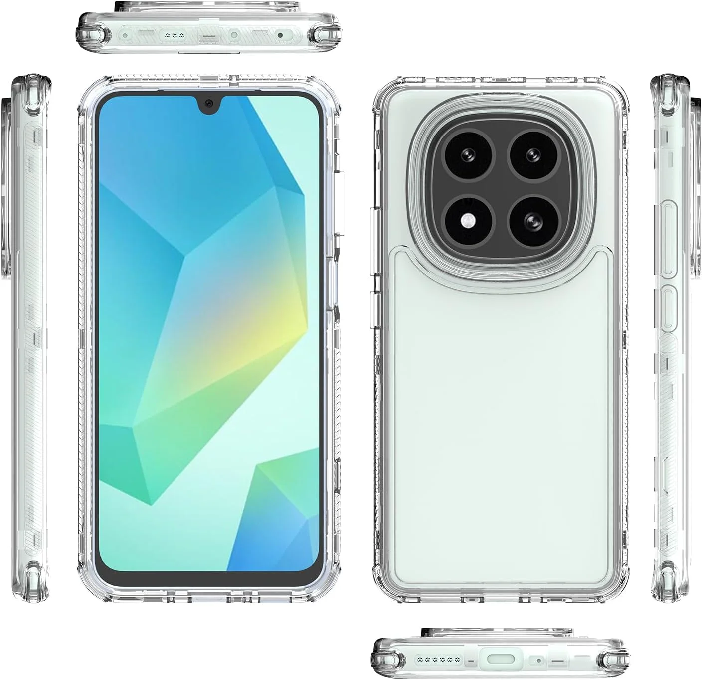 کاور محافظ سازگار با گوشی شیائومی ردمی نوت ۱۴ پرو پلاس 5G، کاور محافظ ضد ضربه و ضد افتادن ۳ در ۱ سازگار با گوشی شیائومی ردمی نوت ۱۴ پرو 5G مدل 24090RA29C، شفاف کاور محافظ سازگار با گوشی شیائومی ردمی نوت ۱۴ پرو پلاس 5G، کاور محافظ ضد ضربه و ضد افتادن ۳ در ۱ سازگار با گوشی شیائومی ردمی نوت ۱۴ پرو 5G مدل 24090RA29C، شفاف