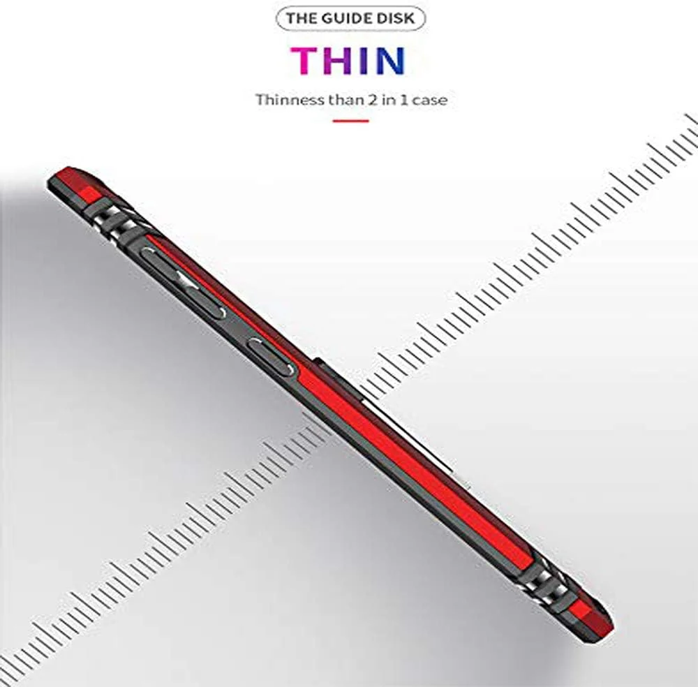 قاب محافظ گوشی شیائومی ردمی نوت 9S / نوت 9 پرو به همراه محافظ صفحه نمایش شیشه ای، دو لایه مقاوم در برابر ضربه و ضد خش با استند، رنگ مشکی