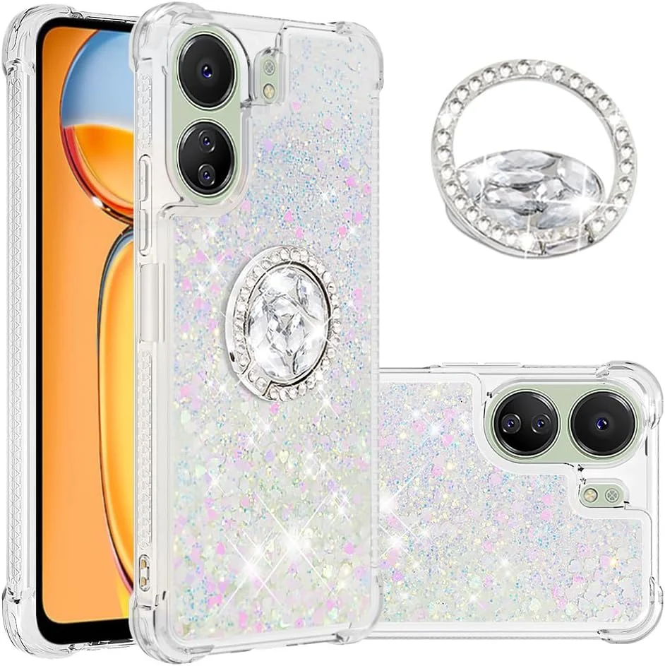 کاور باریک مناسب برای گوشی شیائومی ردمی 13C و پوکو C65، محافظ سیلیکونی براق با طرح شن روان و ضد ضربه برای شیائومی پوکو C65/ ردمی 13C، WZ Colorful