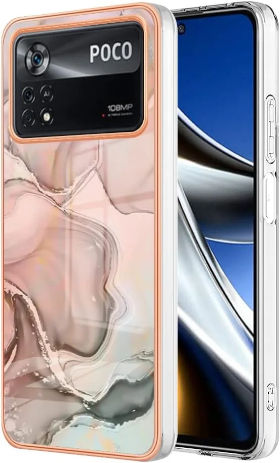 قاب گوشی برای شیائومی پوکو X4 پرو 5G، TPU نرم + طرح مرمر IMD، طراحی باریک، محافظت بیشتر از دوربین و صفحه نمایش، مناسب دختران و بانوان، رنگ طلایی رز قاب گوشی برای شیائومی پوکو X4 پرو 5G، TPU نرم + طرح مرمر IMD، طراحی باریک، محافظت بیشتر از دوربین و صفحه نمایش، مناسب دختران و بانوان، رنگ طلایی رز