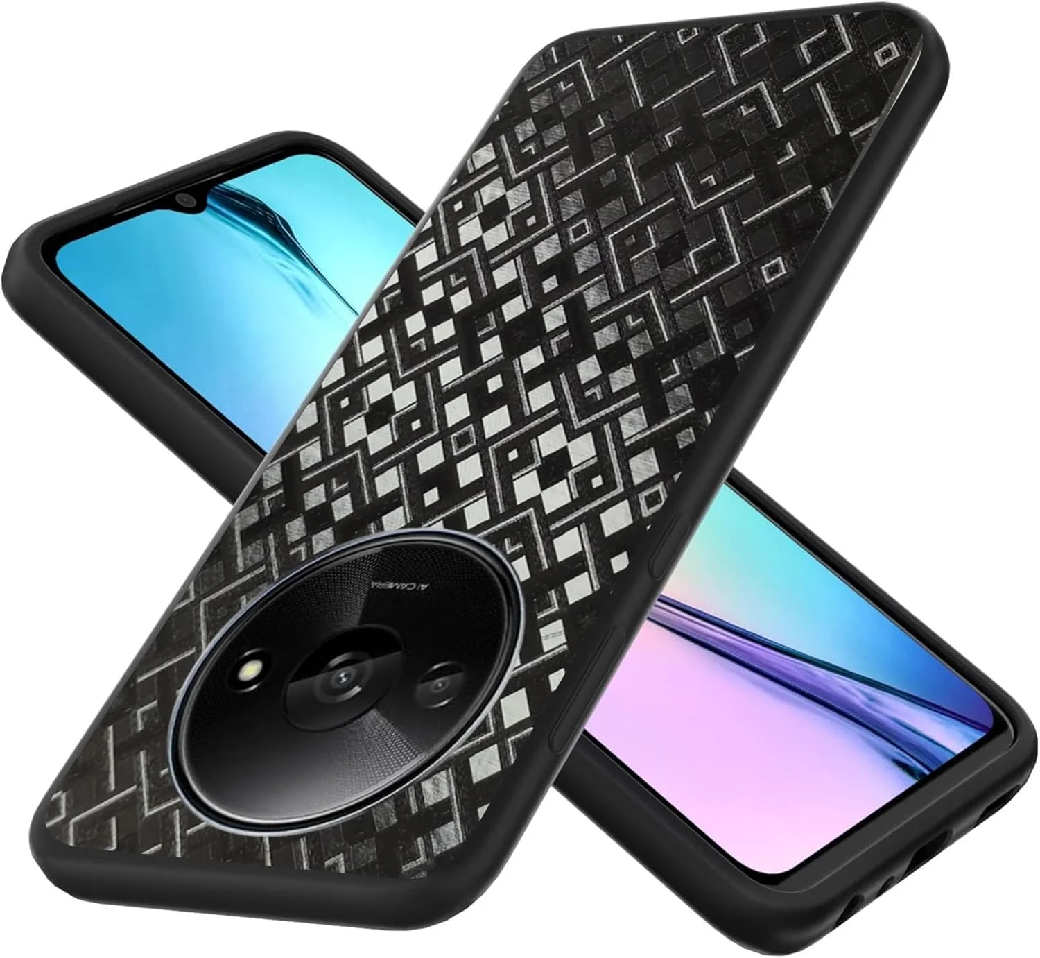 کاور سازگار با شیائومی ردمی A3x، سیلیکون نرم TPU + بازتاب سه بعدی پشتی، ضد اثر انگشت، سازگار با قاب گوشی شیائومی ردمی A3x X6881