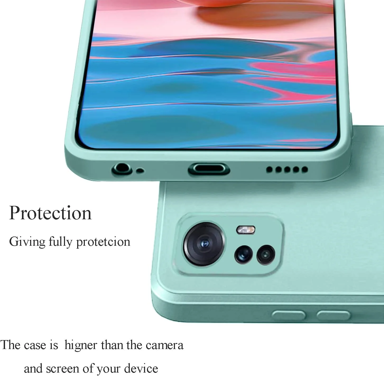 قاب گوشی برای شیائومی 12T Pro/12T، لمس ابریشمی نرم و زیبا، قاب سیلیکونی ضد ضربه، باریک، ضد اثر انگشت، طرح بامزه (آبی روشن)