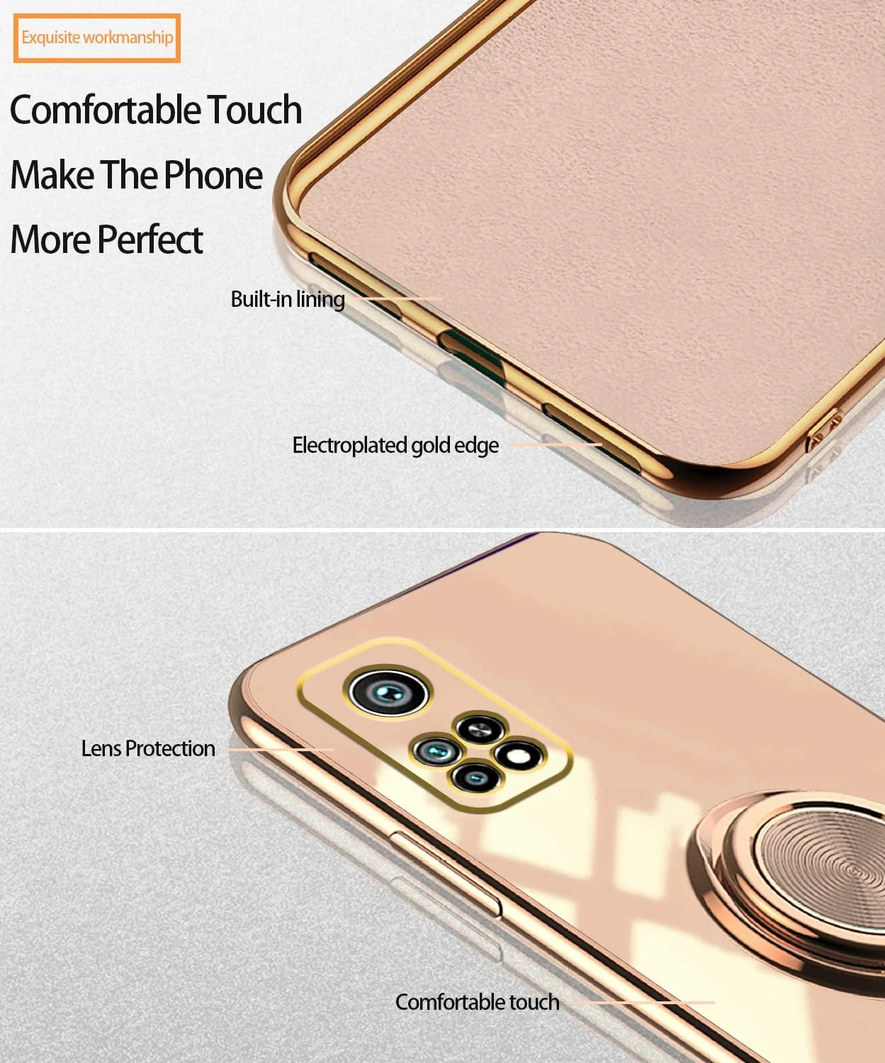 قاب محافظ سازگار با شیائومی Mi 10T، حلقه نگهدارنده مغناطیسی سبز، قاب گوشی برای Mi 10T Pro، کاور سیلیکونی باریک ضد ضربه لوکس (صورتی) قاب محافظ سازگار با شیائومی Mi 10T، حلقه نگهدارنده مغناطیسی سبز، قاب گوشی برای Mi 10T Pro، کاور سیلیکونی باریک ضد ضربه لوکس (صورتی)