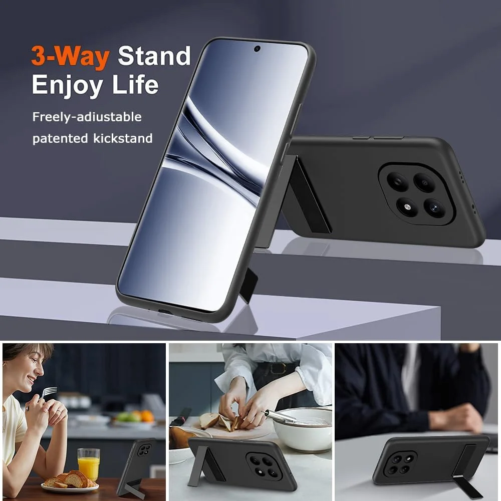 قاب محافظ گوشی شیائومی ردمی نوت 15 5G به همراه محافظ صفحه نمایش شیشه ای، دارای پایه فلزی با قابلیت تنظیم در 3 حالت، کاور محافظ سیلیکونی TPU ضد ضربه برای ردمی نوت 15 5G مدل 2025 - مشکی قاب محافظ گوشی شیائومی ردمی نوت 15 5G به همراه محافظ صفحه نمایش شیشه ای، دارای پایه فلزی با قابلیت تنظیم در 3 حالت، کاور محافظ سیلیکونی TPU ضد ضربه برای ردمی نوت 15 5G مدل 2025 - مشکی