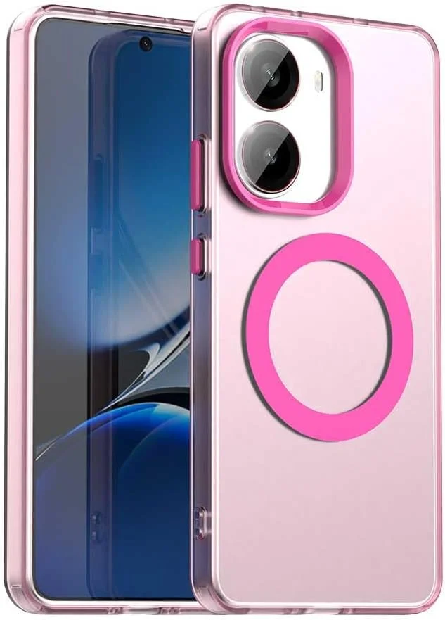 کاور محافظ گوشی شیائومی پوکو X7 پرو 5G، سازگار با مگ‌سیف، کاور مغناطیسی ضد ضربه، سازگار با ردمی توربو 4 5G - قرمز