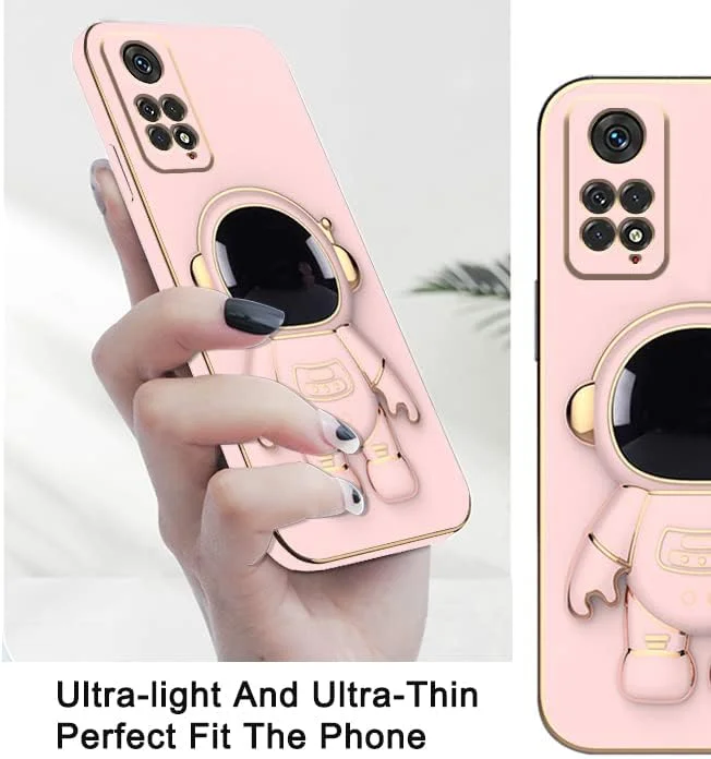 کاور محافظ گوشی شیائومی ردمی نوت 11 پرو، طرح فضانورد کارتونی خلاقانه با روکش صورتی، کاور سیلیکونی باریک و مقاوم در برابر ضربه با پایه تاشو کاور محافظ گوشی شیائومی ردمی نوت 11 پرو، طرح فضانورد کارتونی خلاقانه با روکش صورتی، کاور سیلیکونی باریک و مقاوم در برابر ضربه با پایه تاشو