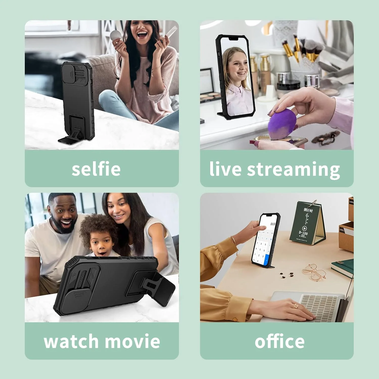 قاب محافظ کشویی دوربین CCSmall برای گوشی شیائومی Redmi Note 12 Pro 5G، محافظت در برابر سقوط، پشت سخت و لبه نرم به همراه پایه استریو مناسب برای Redmi Note 12 Pro 5G/ Poco X5 Pro - مشکی