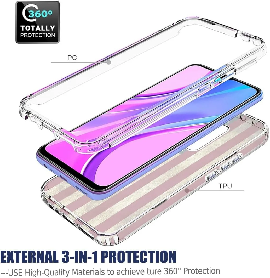 کاور محافظ گوشی ردمی 9 / ردمی 9 پرایم / پوکو M2 مدل M2004J19PI به همراه محافظ صفحه نمایش شیشه ای، کاور محافظ تمام بدنه طرح گلدار زیبا و ضد ضربه برای گوشی شیائومی ردمی 9 (طرح پرچم)