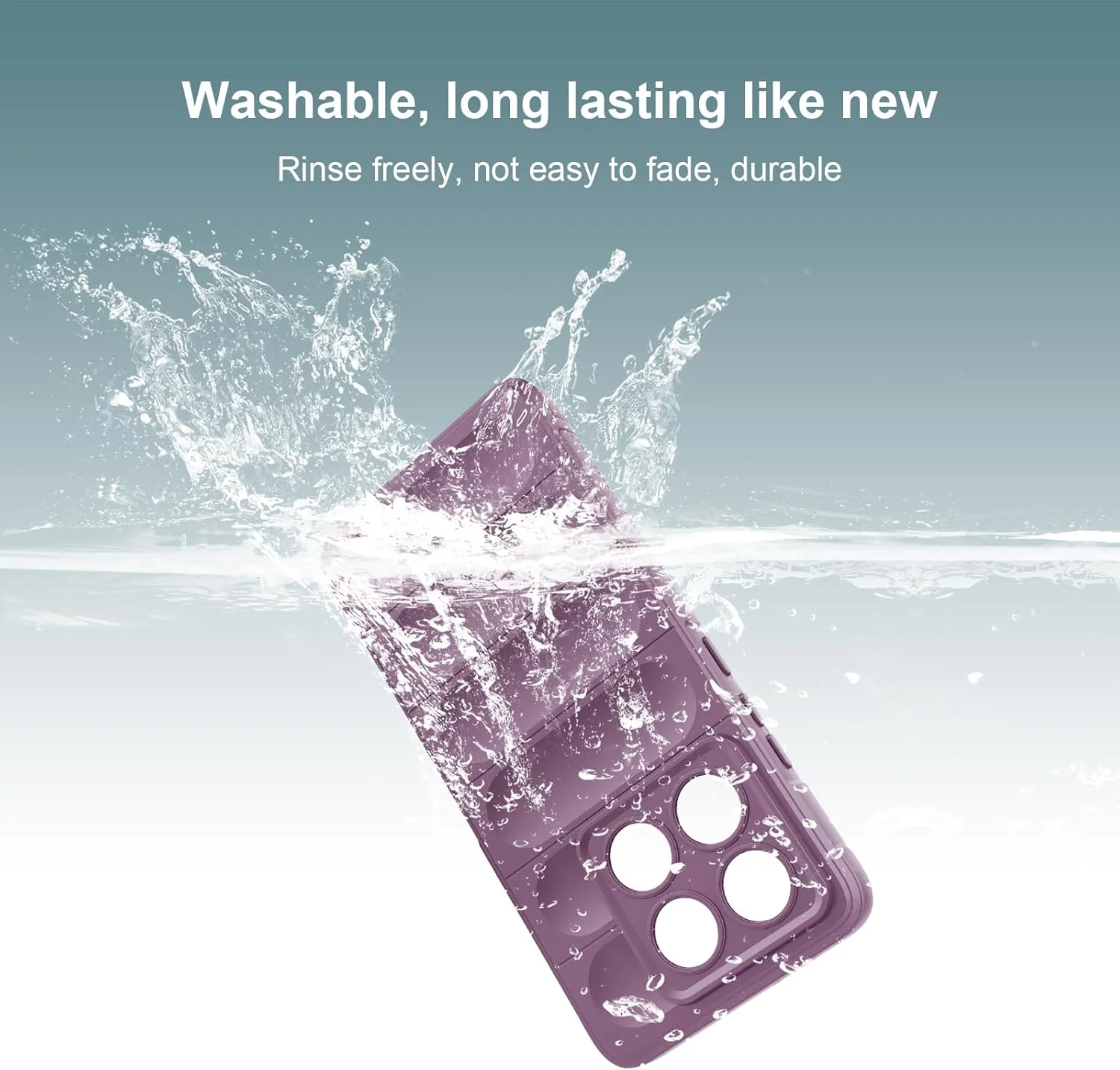 کاور سیلیکونی برای شیائومی 14T Pro، دارای پوشش داخلی میکروفایبر ضد خش، کاور ضد ضربه با محافظت از دوربین، بنفش