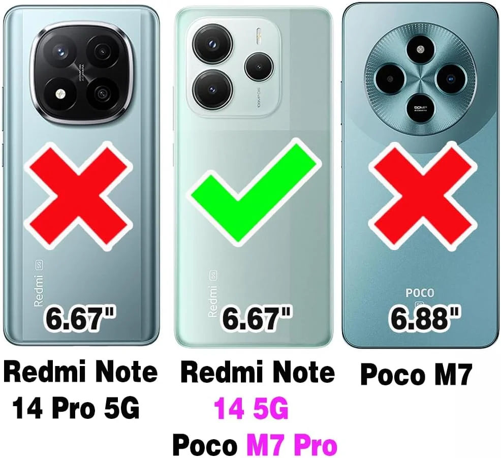 کاور گوشی موبایل آسویش مناسب برای شیائومی ردمی نوت 14 5G، مقاوم در برابر ضربه، ضد سقوط، محافظت کامل از بدنه، دو لایه، باریک و نرم