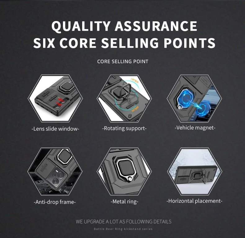 قاب گوشی آسویش برای شیائومی ردمی نوت 12 پرو پلاس با پوشش کشویی دوربین، محافظ صفحه نمایش شیشه ای حرارت دیده، حلقه نگهدارنده، مقاوم، باریک، محافظ درجه نظامی هیبریدی، مناسب برای خانم ها و آقایان - مشکی قاب گوشی آسویش برای شیائومی ردمی نوت 12 پرو پلاس با پوشش کشویی دوربین، محافظ صفحه نمایش شیشه ای حرارت دیده، حلقه نگهدارنده، مقاوم، باریک، محافظ درجه نظامی هیبریدی، مناسب برای خانم ها و آقایان - مشکی