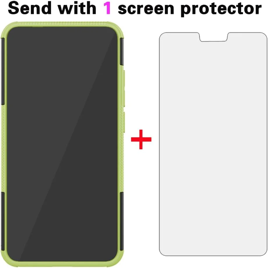 کاور محافظ گوشی آسویش برای شیائومی می 8 لایت به همراه محافظ صفحه نمایش شیشه ای و پایه باریک، مقاوم و بادوام - لوازم جانبی موبایل مناسب آقایان و بانوان - سبز