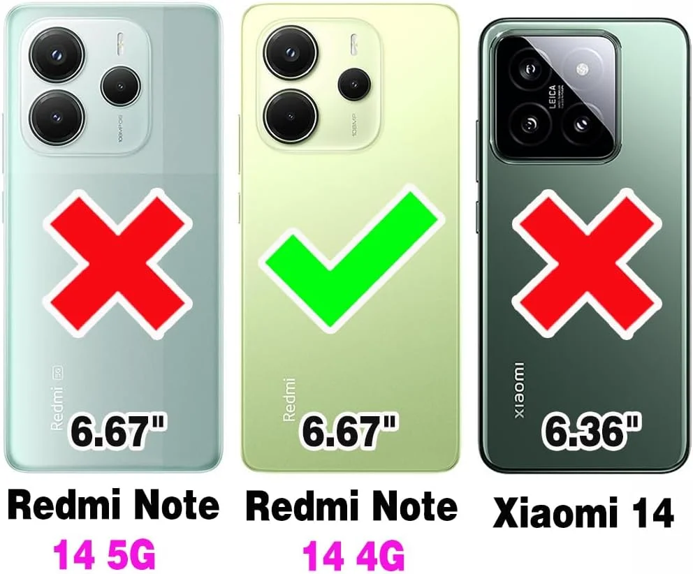 کاور گوشی آسویش برای شیائومی ردمی نوت 14 4G به همراه محافظ صفحه نمایش شیشه ای و محافظ کشویی دوربین، دارای پایه استند، باریک و محافظ موبایل، لوازم جانبی پشتی هایبرید، نوت 14 G4، صورتی مناسب خانم ها و آقایان