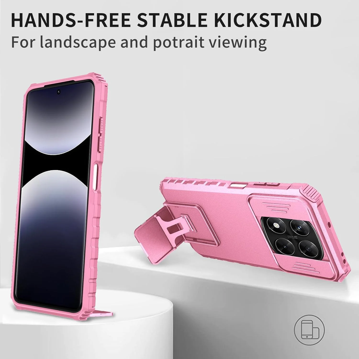 کاور گوشی آسویش برای شیائومی ردمی نوت 14 پرو 4G به همراه محافظ صفحه نمایش شیشه ای و پوشش کشویی دوربین، دارای استند، باریک، محافظ پشتی، لوازم جانبی موبایل، صورتی مناسب بانوان و آقایان کاور گوشی آسویش برای شیائومی ردمی نوت 14 پرو 4G به همراه محافظ صفحه نمایش شیشه ای و پوشش کشویی دوربین، دارای استند، باریک، محافظ پشتی، لوازم جانبی موبایل، صورتی مناسب بانوان و آقایان