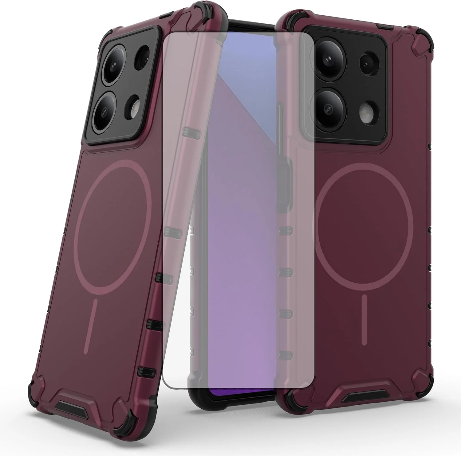 کاور گوشی موبایل آسویش مناسب برای شیائومی ردمی نوت 13 5G با محافظ صفحه نمایش شیشه ای و محافظ هیبریدی باریک و مقاوم TPU نرم لوازم جانبی موبایل نوت 13 135G زنانه مردانه بنفش کاور گوشی موبایل آسویش مناسب برای شیائومی ردمی نوت 13 5G با محافظ صفحه نمایش شیشه ای و محافظ هیبریدی باریک و مقاوم TPU نرم لوازم جانبی موبایل نوت 13 135G زنانه مردانه بنفش