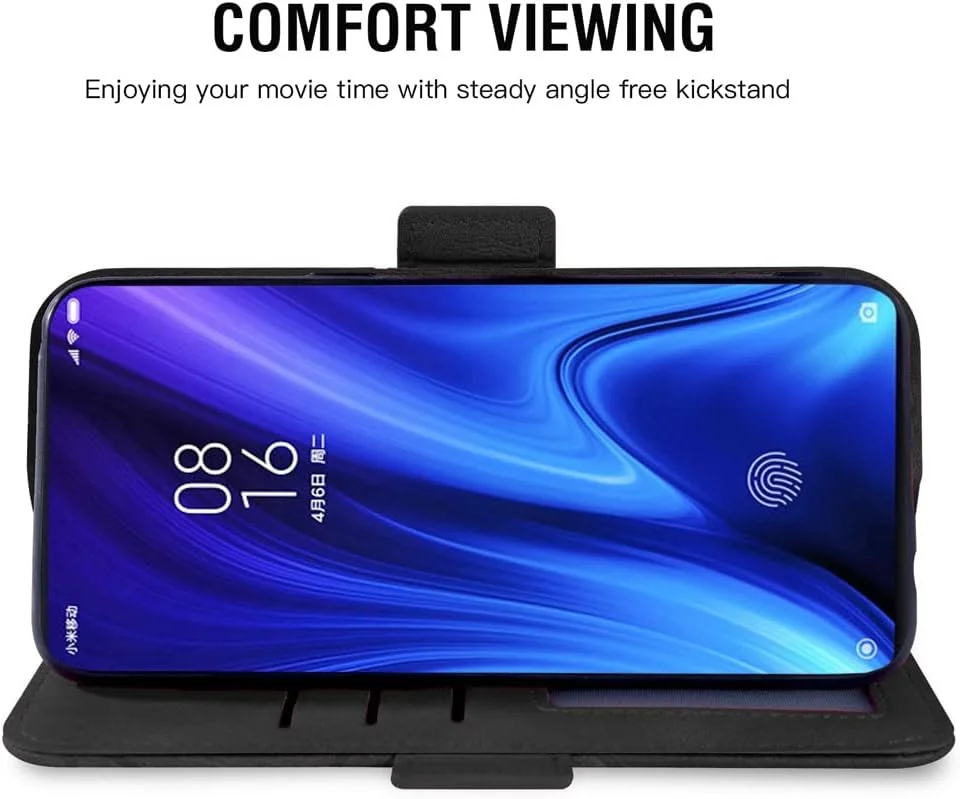 کیف پول چرمی سازگار با گوشی های شیائومی Mi 9T/Mi9T Pro/Redmi K20/RedmiK20 Pro به همراه محافظ صفحه نمایش شیشه ای و بند مچی