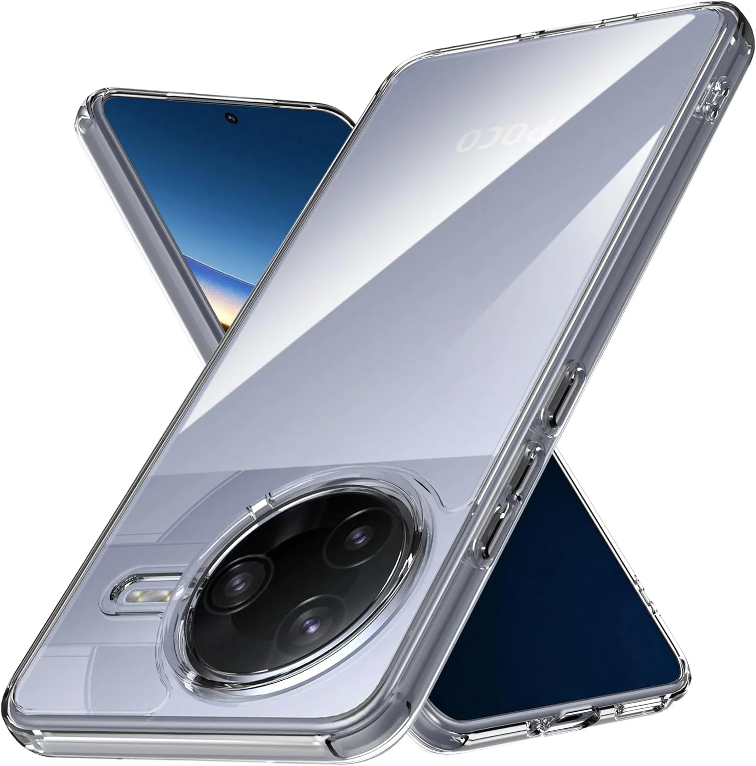 کاور محافظ گوشی شیائومی پوکو F7 پرو 5G. [دارای حلقه مغناطیسی داخلی] [سازگار با MagSafe] [ضد زردی] کاور شفاف. مقاوم در برابر ضربه. فوق العاده نازک و نرم