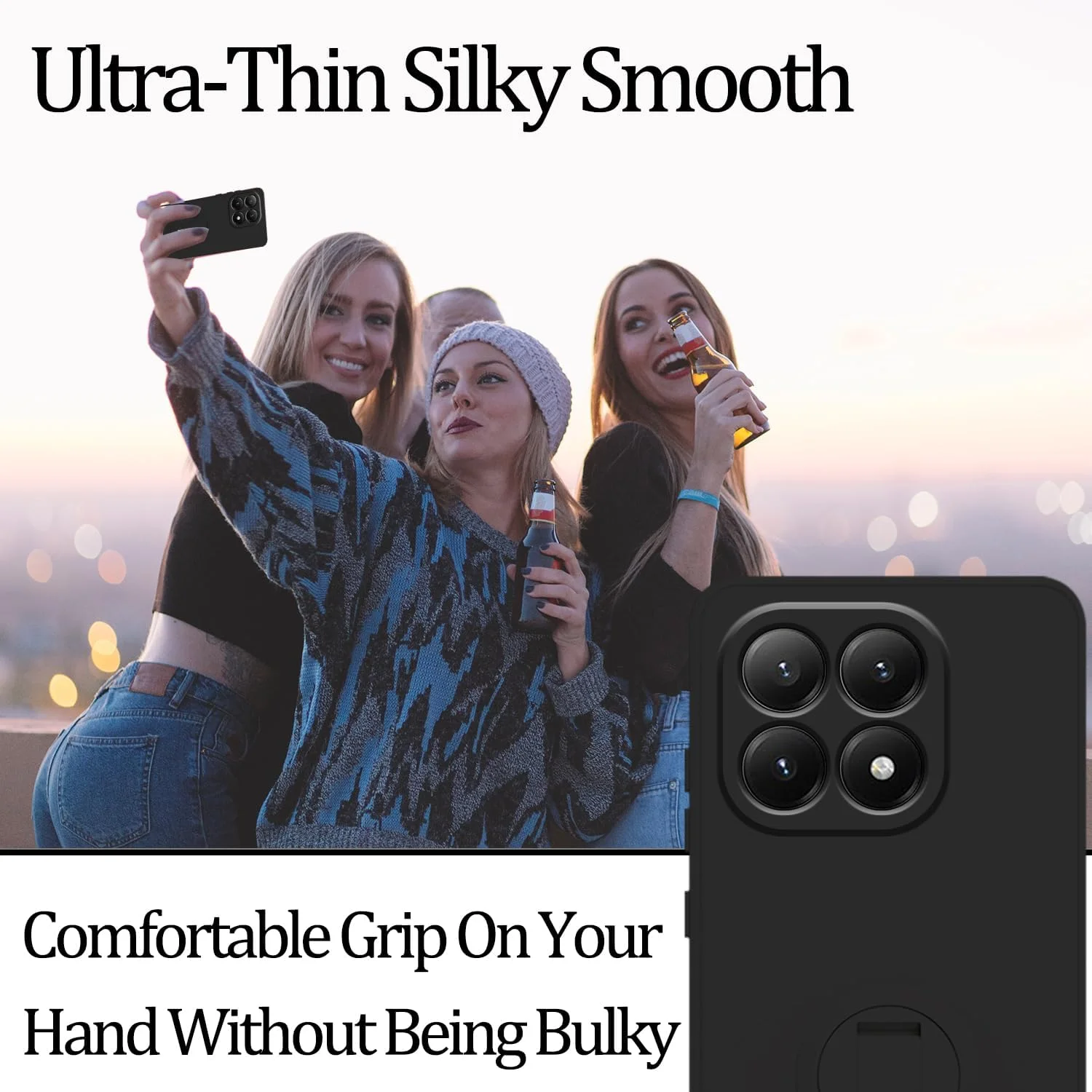 قاب محافظ سیلیکونی سازگار با گوشی شیائومی 15T به همراه استند و بند مچی (مشکی) قاب محافظ سیلیکونی سازگار با گوشی شیائومی 15T به همراه استند و بند مچی (مشکی)