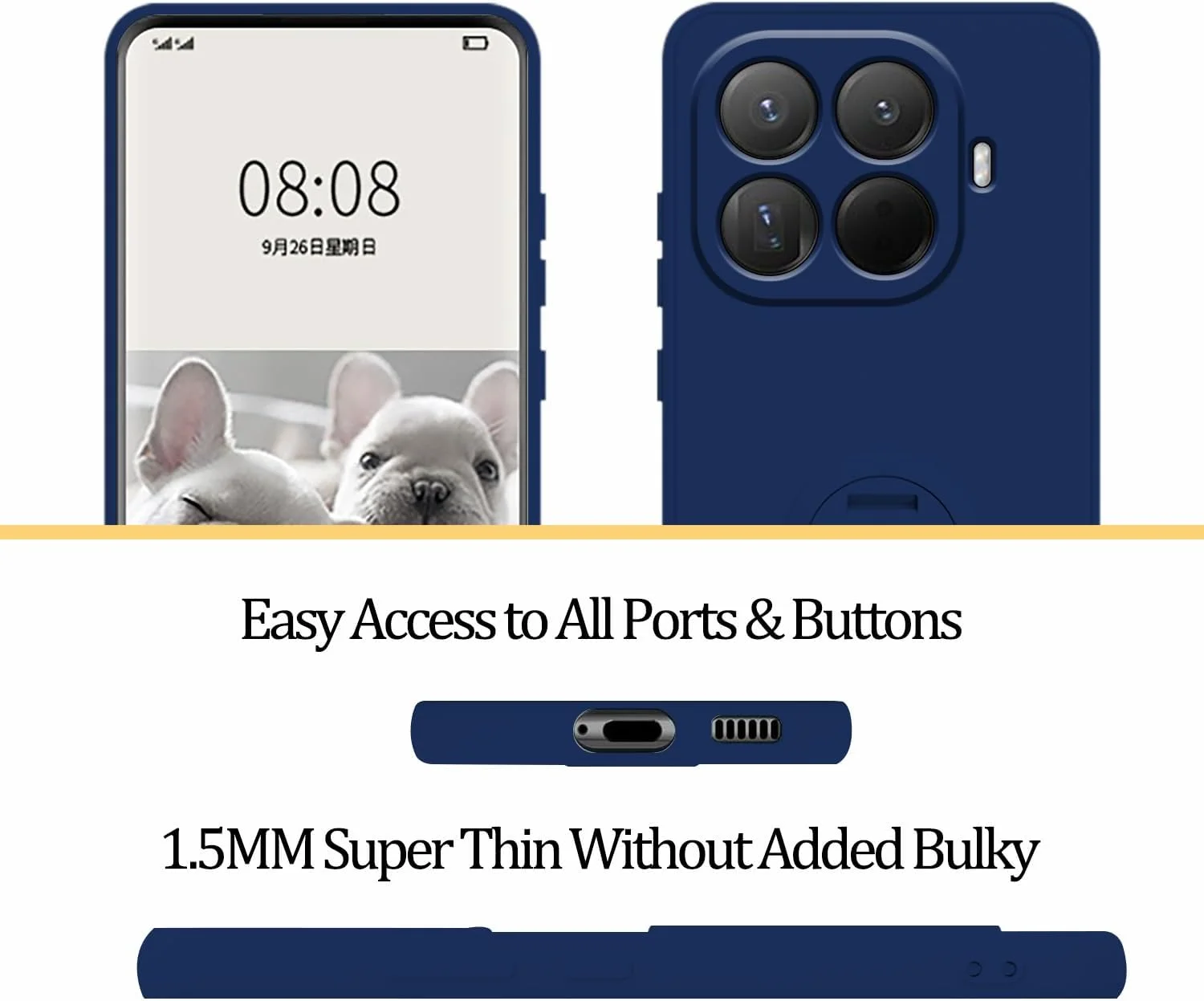 قاب محافظ سازگار با گوشی شیائومی 15T Pro به همراه پایه و بند مچی (آبی تیره) قاب محافظ سازگار با گوشی شیائومی 15T Pro به همراه پایه و بند مچی (آبی تیره)