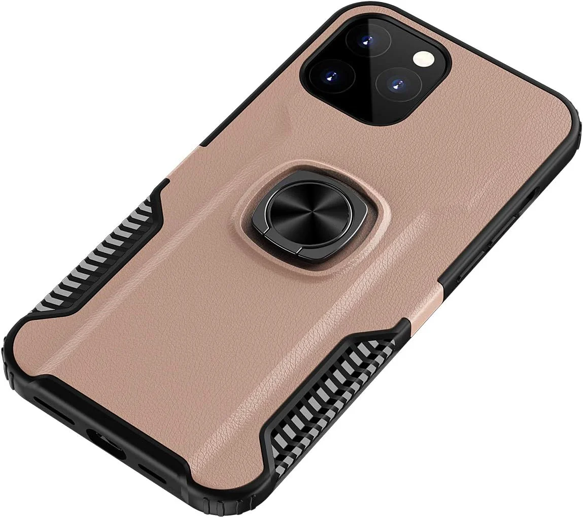 قاب گوشی آیفون 12 مینی با حلقه، شیشه حرارت دیده طلایی صورتی و قلم لمسی 700-3-05