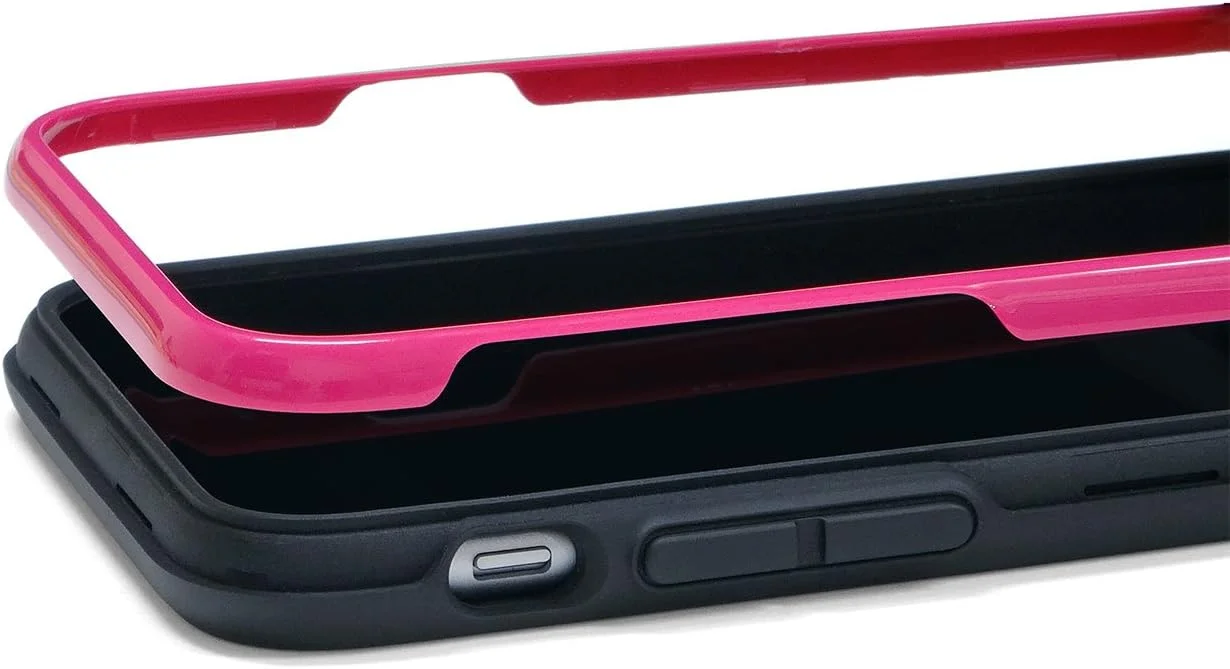 محافظ دور گوشی رنگی زنده برای آیفون 6s/6، بامپر هیبریدی TPU و PC مشکی مدل GP-TPVBC-BK