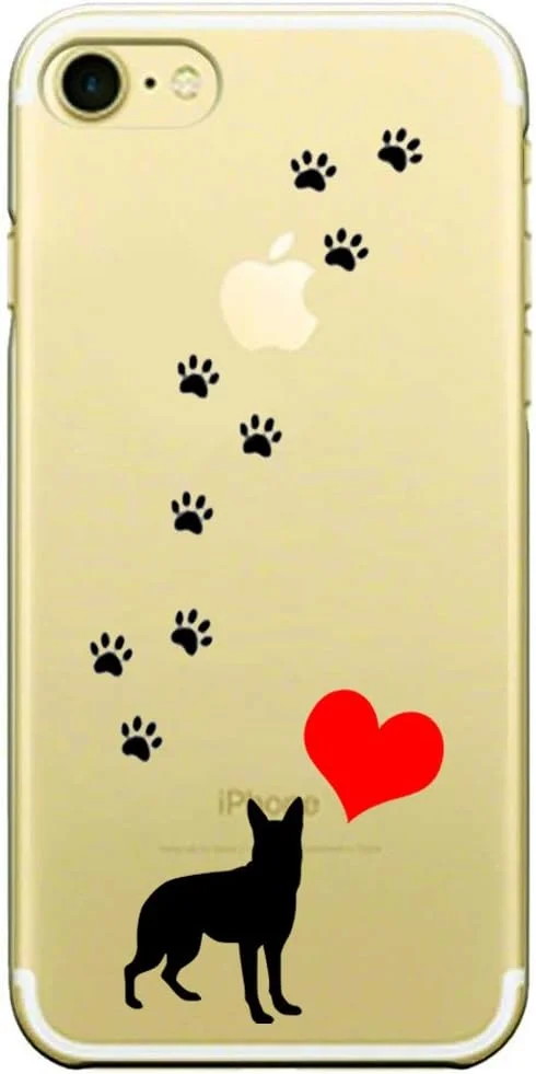 قاب محافظ سخت کامپیوتر شفاف اوتاس 4.7 اینچی سازگار با (آیفون 8/7) طرح دوست دارم قدم زدن با سگ ژرمن شپرد 888-67927